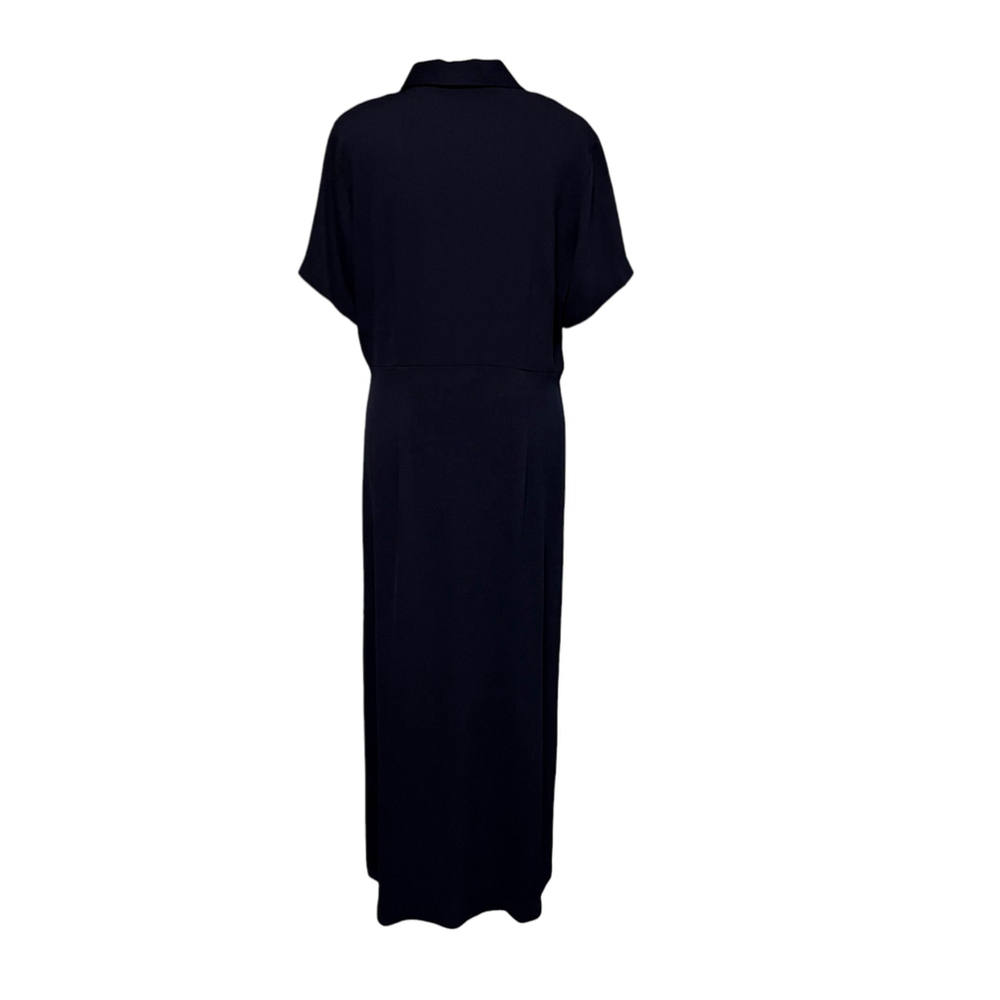 Eddie Bauer Navy Blue Button Front Short Sleeve Maxi Shirt Dress Size 10 NWT - Picture 6 of 7